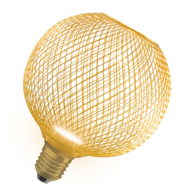 DECOR LED FLAT GLOBE 125 GOLD 3.5W 827 Frosted E27 Non-DIM