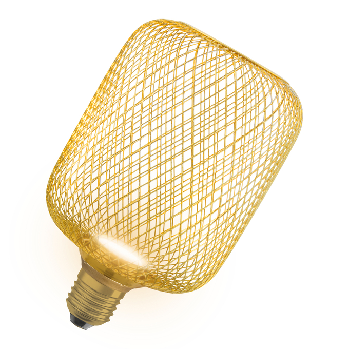 DECOR LED FLAT SQUARE 100 GOLD 3.5W 827 Frosted E27 Non-DIM