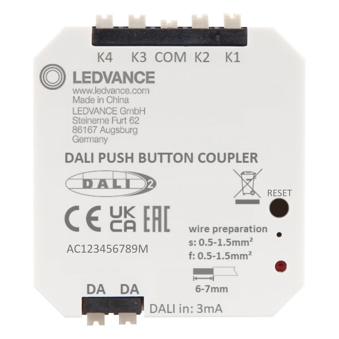 PUSHBUTTON COUPLER DALI-2
