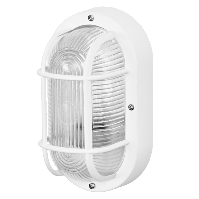 Bulkhead Essential Oval E27 White